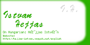 istvan hejjas business card